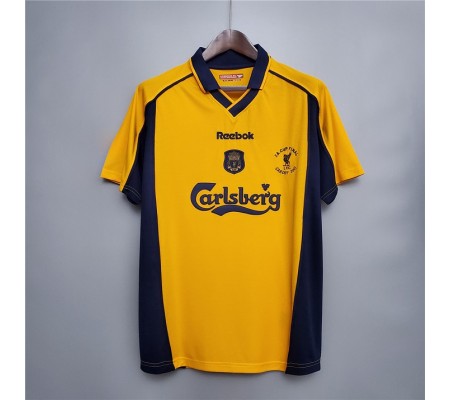 Liverpool 00/01 Away Yellow Soccer Jersey